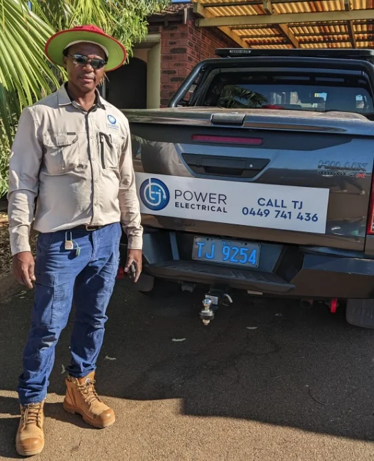 TJ Standing in front of his ute